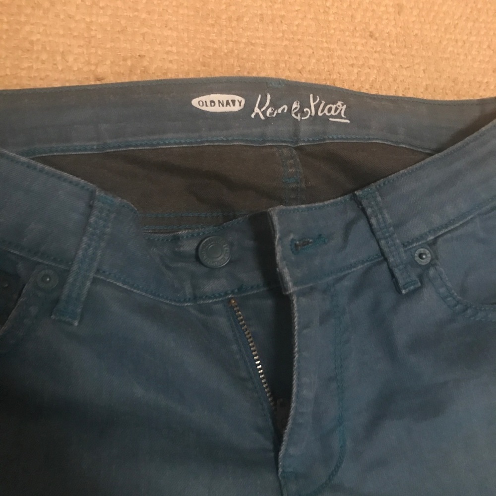 Teal Rockstar Jeans